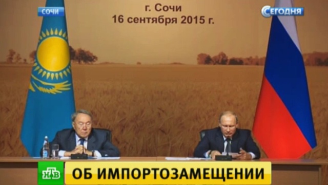 В Сочи Путин обсудил с Назарбаевым вопросы продовольственной безопасности
